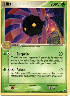 Carte Lilia de l'extension EX Gardiens du Pouvoir, numéro 52/108