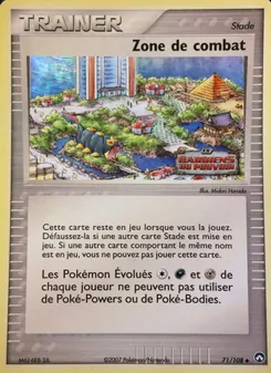 Carte Zone de combat de l'extension EX Gardiens du Pouvoir, numéro 71/108