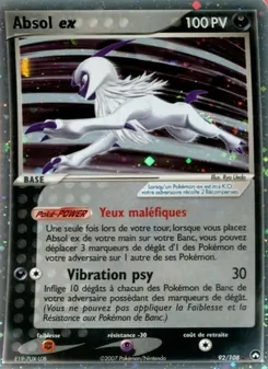 Carte Absol ex de l'extension EX Gardiens du Pouvoir, numéro 92/108