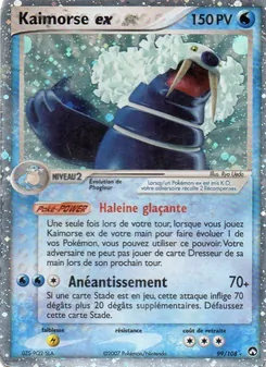 Carte Kaimorse ex de l'extension EX Gardiens du Pouvoir, numéro 99/108