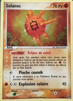Carte Solaroc de l'extension EX Tempête de sable, numéro 13/100