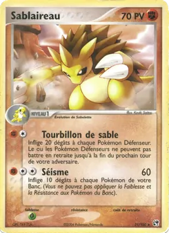 Carte Sablaireau de l'extension EX Tempête de sable, numéro 21/100