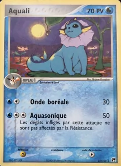 Carte Aquali de l'extension EX Tempête de sable, numéro 25/100