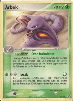 Carte Arbok de l'extension EX Tempête de sable, numéro 29/100