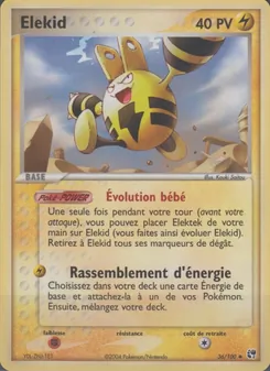 Carte Élekid de l'extension EX Tempête de sable, numéro 36/100