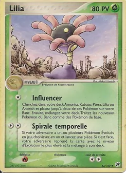 Carte Lilia de l'extension EX Tempête de sable, numéro 42/100