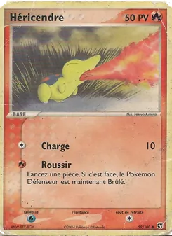 Carte Héricendre de l'extension EX Tempête de sable, numéro 59/100