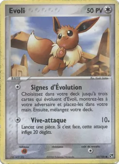 Carte Evoli de l'extension EX Tempête de sable, numéro 63/100