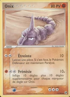 Carte Onix de l'extension EX Tempête de sable, numéro 71/100
