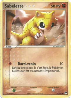 Carte Sabelette de l'extension EX Tempête de sable, numéro 75/100