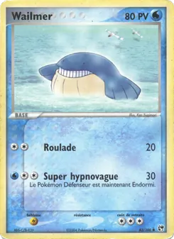 Carte Wailmer de l'extension EX Tempête de sable, numéro 83/100