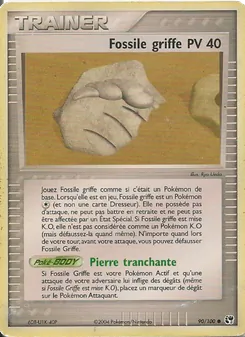 Carte Fossile griffe de l'extension EX Tempête de sable, numéro 90/100