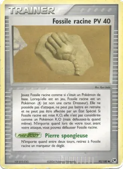 Carte Fossile racine de l'extension EX Tempête de sable, numéro 92/100