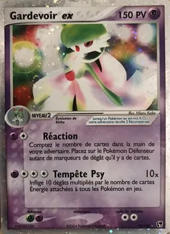 Carte Gardevoir ex de l'extension EX Tempête de sable, numéro 96/100