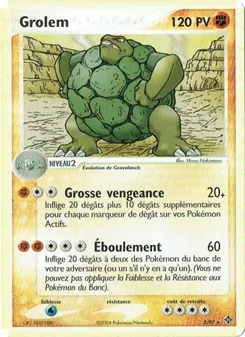 Carte Grolem de l'extension EX Dragon, numéro 5/97