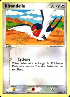 Carte Nirondelle de l'extension EX Dragon, numéro 76/97