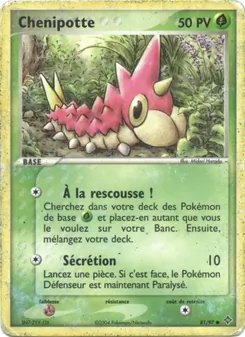 Carte Chenipotte de l'extension EX Dragon, numéro 81/97