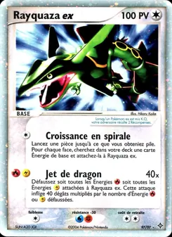 Carte Rayquaza ex de l'extension EX Dragon, numéro 97/97