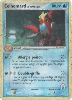 Carte Colhomard de Team Aqua de l'extension EX Team Magma vs Team Aqua, numéro 14/95
