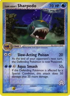 Carte Sharpedo de Team Aqua de l'extension EX Team Magma vs Team Aqua, numéro 18/95