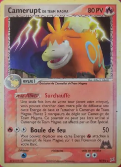 Carte Camerupt de Team Magma de l'extension EX Team Magma vs Team Aqua, numéro 19/95