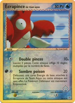 Carte Écrapince de Team Aqua de l'extension EX Team Magma vs Team Aqua, numéro 26/95