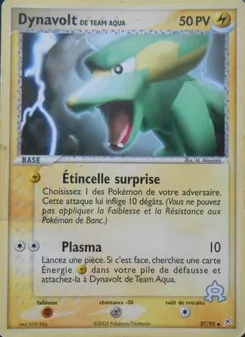 Carte Dynavolt de Team Aqua de l'extension EX Team Magma vs Team Aqua, numéro 27/95