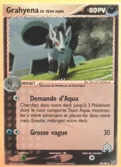 Carte Grahyena de Team Aqua de l'extension EX Team Magma vs Team Aqua, numéro 30/95