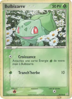 Carte Bulbizarre de l'extension EX Team Magma vs Team Aqua, numéro 39/95