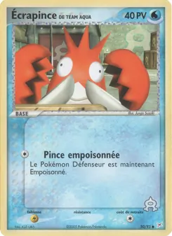 Carte Écrapince de Team Aqua de l'extension EX Team Magma vs Team Aqua, numéro 50/95