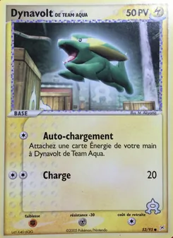 Carte Dynavolt de Team Aqua de l'extension EX Team Magma vs Team Aqua, numéro 53/95