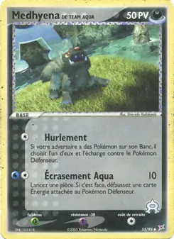 Carte Medhyena de Team Aqua de l'extension EX Team Magma vs Team Aqua, numéro 55/95
