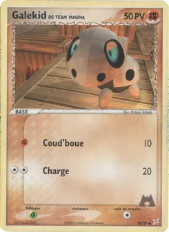 Carte Galekid de Team Magma de l'extension EX Team Magma vs Team Aqua, numéro 58/95
