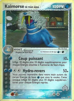 Carte Kaimorse de Team Aqua de l'extension EX Team Magma vs Team Aqua, numéro 6/95