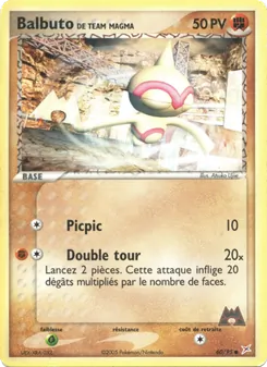 Carte Balbuto de Team Magma de l'extension EX Team Magma vs Team Aqua, numéro 60/95