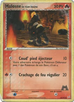 Carte Malosse de Team Magma de l'extension EX Team Magma vs Team Aqua, numéro 63/95
