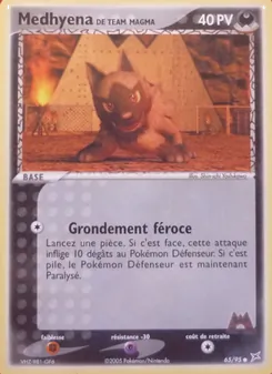 Carte Medhyena de Team Magma de l'extension EX Team Magma vs Team Aqua, numéro 65/95