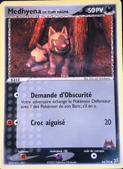 Carte Medhyena de Team Magma de l'extension EX Team Magma vs Team Aqua, numéro 66/95