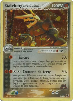 Carte Galeking de Team Magma de l'extension EX Team Magma vs Team Aqua, numéro 7/95