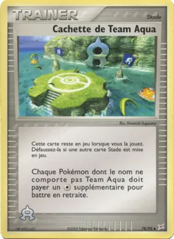 Carte Cachette de Team Aqua de l'extension EX Team Magma vs Team Aqua, numéro 78/95