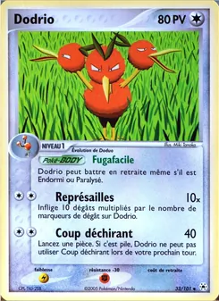 Carte Dodrio de l'extension EX Légendes Oubliées, numéro 33/101