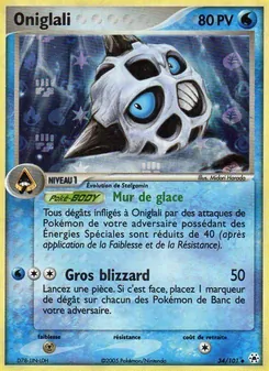 Carte Oniglali de l'extension EX Légendes Oubliées, numéro 34/101