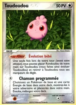 Carte Toudoudou de l'extension EX Légendes Oubliées, numéro 37/101