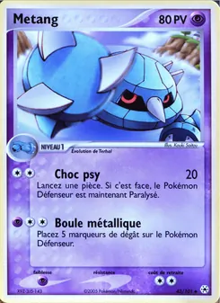 Carte Métang de l'extension EX Légendes Oubliées, numéro 43/101