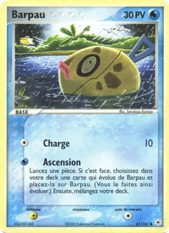 Carte Barpau de l'extension EX Légendes Oubliées, numéro 61/101