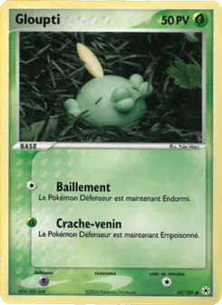 Carte Gloupti de l'extension EX Légendes Oubliées, numéro 62/101