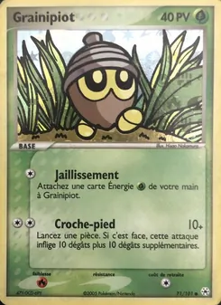 Carte Grainipiot de l'extension EX Légendes Oubliées, numéro 71/101