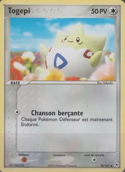 Carte Togepi de l'extension EX Légendes Oubliées, numéro 78/101