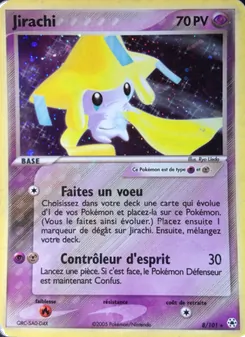 Carte Jirachi de l'extension EX Légendes Oubliées, numéro 8/101