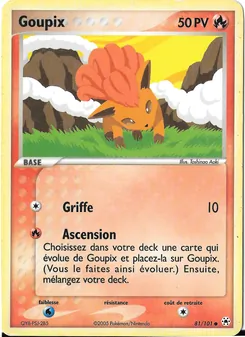 Carte Goupix de l'extension EX Légendes Oubliées, numéro 81/101